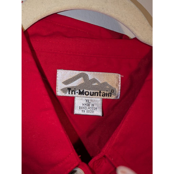 Tri-Mountain Red Casual Button Down Shirt XL NWT - Picture 2 of 5
